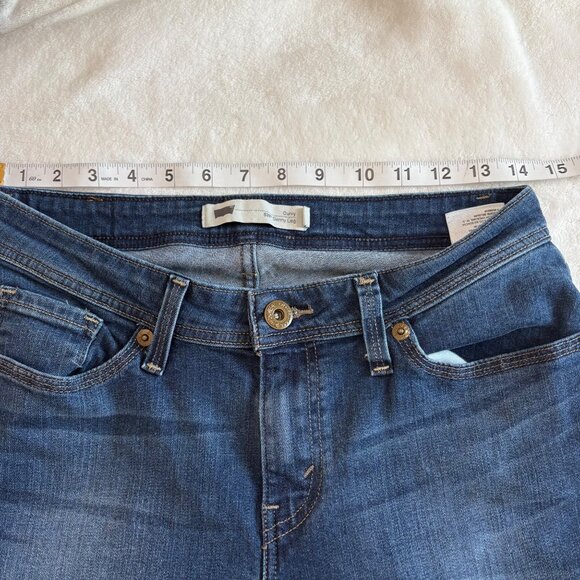 Levis Curvy 529 Womens Skinny Leg Jeans Size 10 Mid-Rise Stretch Blue Denim - Picture 7 of 12